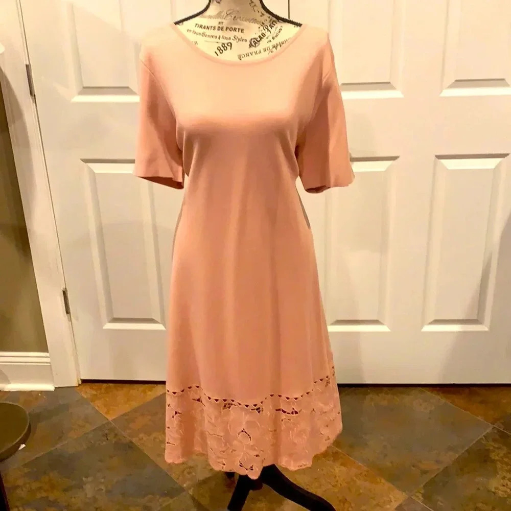 Ann Taylor Powder Pink Knit Dress (Size XL) - Picture 1 of 5